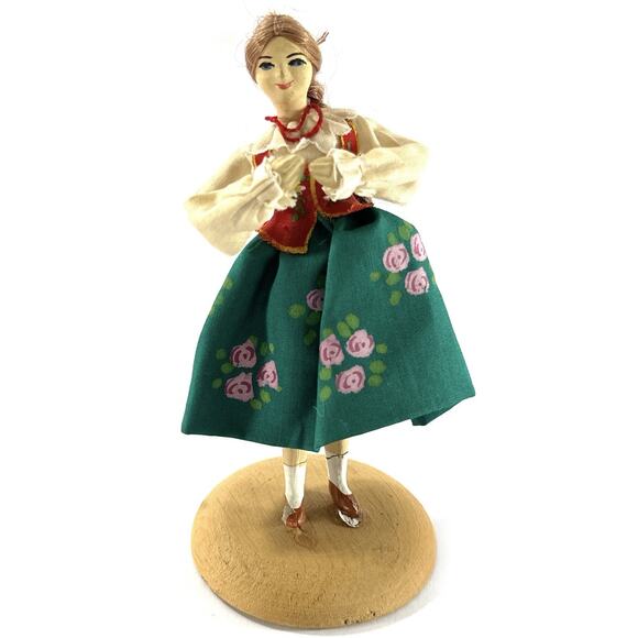 Vintage Polish Regional Dress Doll Zakopane Handmade Poland 4.75” - Picture 3 of 8